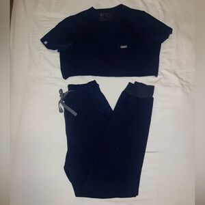FIGS High Waisted Jogger Scrub Set- NAVY